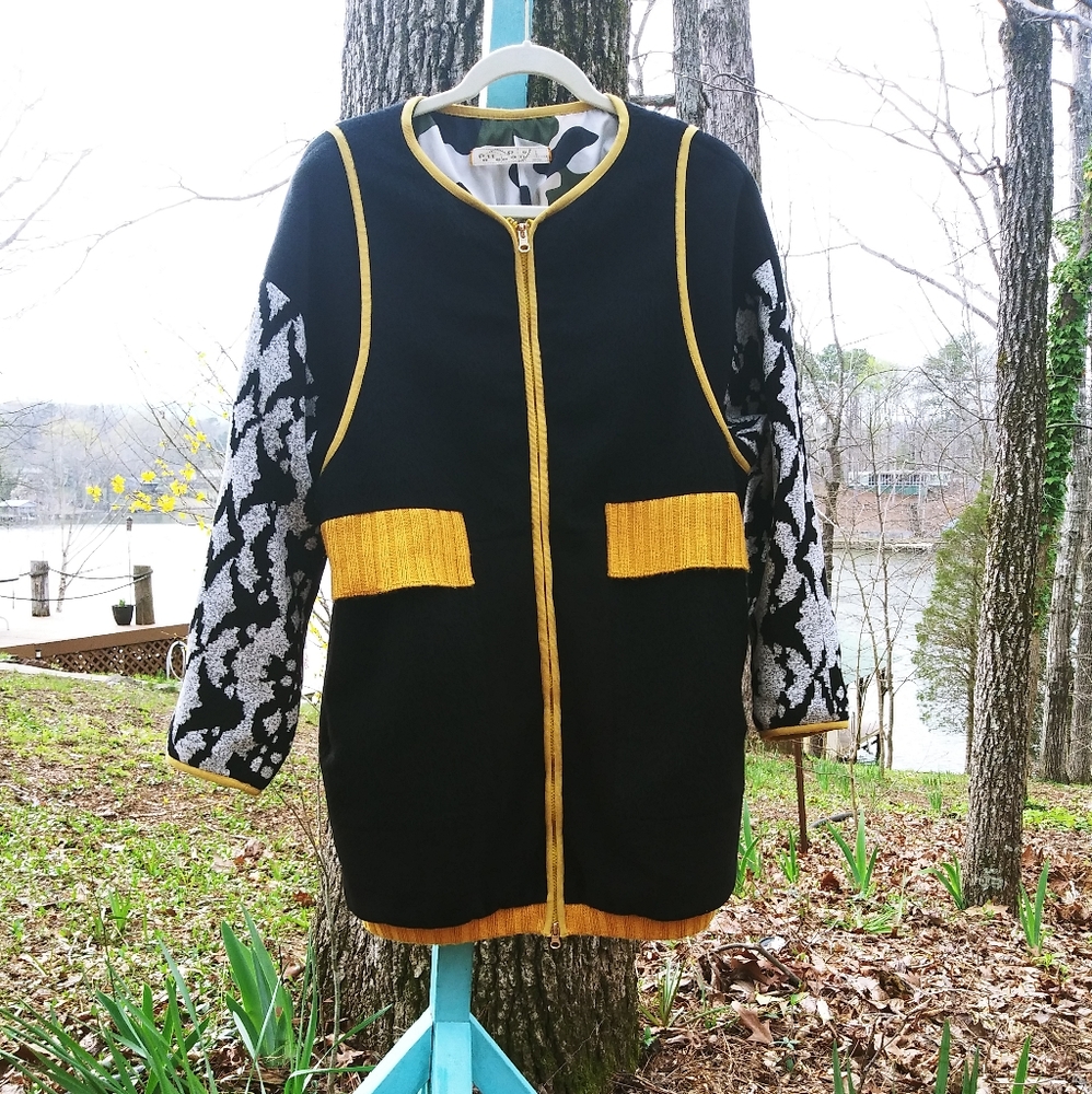 PETTEE PANE Wool Mohair Alpaca Cashmere Blend Long Cozy Euro Vibe Winter Coat
